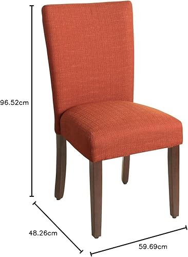 Miniatura 44 de HomePop Parsons - Silla clásica tapizada para comedor Gris ceniza,Azul Demask,Marrón Boucle (paquete individual),Marrón (Brown Damask),Marrón (Brown