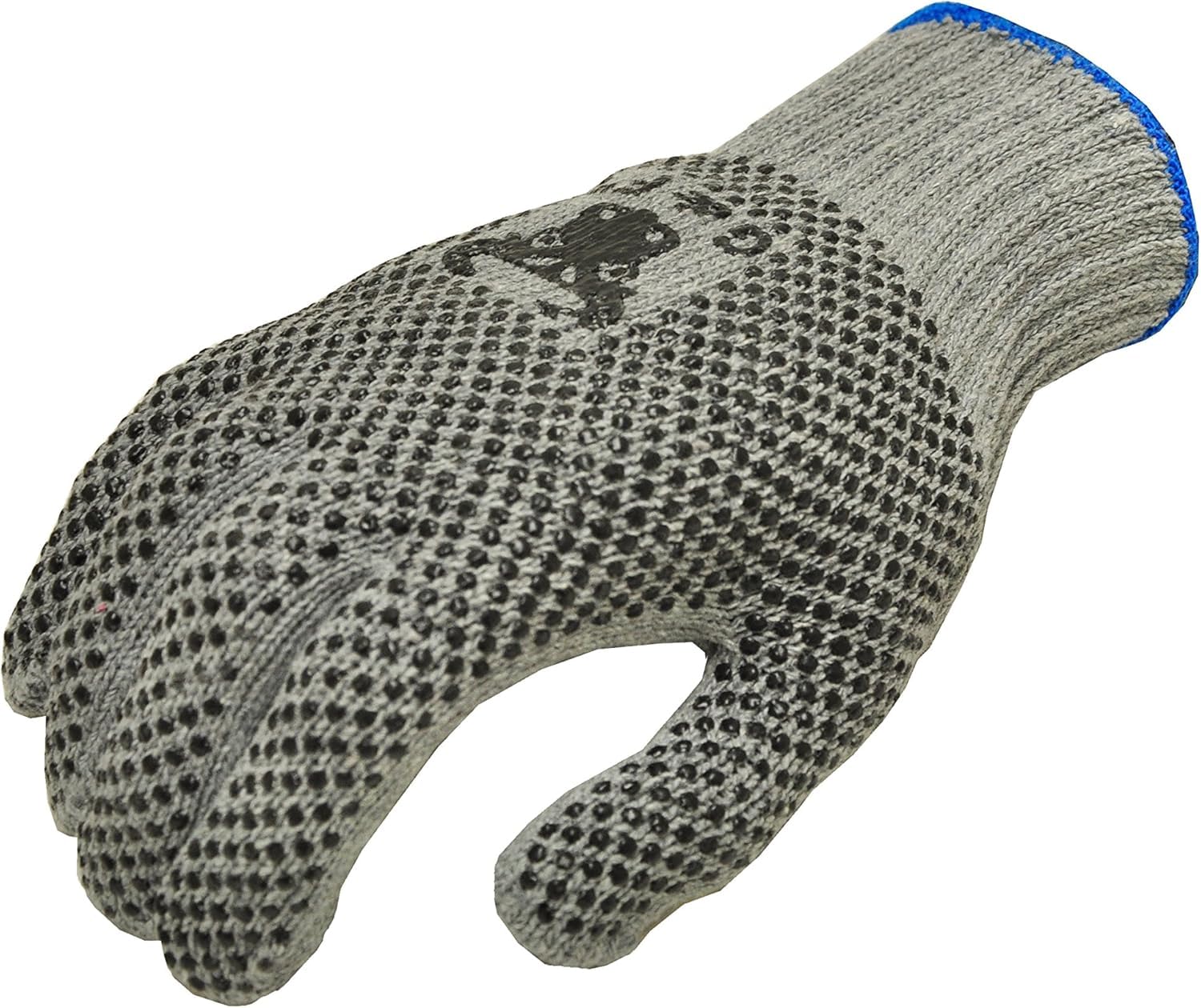 G & F Products Rękawice robocze z naturalnej bawełny z dwustronnymi punktami PCV, szare rękawiczki, różne kolory pierścionków, XL, 120 par (sprzedawane w walizce)