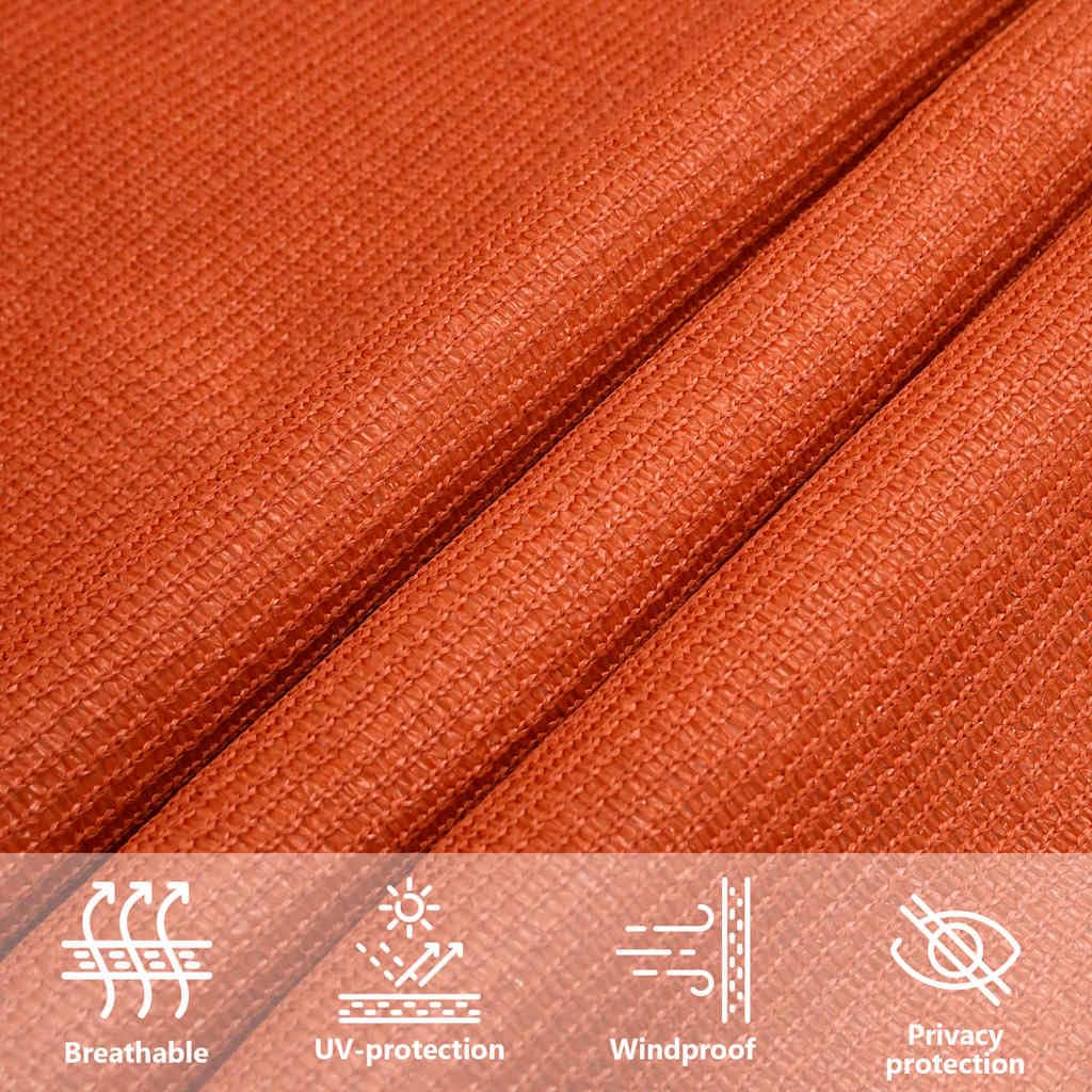 vidaXL Voile d'ombrage 160 g/m² rectangulaire Orange 4x5 m PEHD