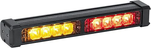 LAMPHUS - Barra de luces estroboscópicas de ledes, de advertencia, emergencia, para cubierta, SolarBlast SBLS24 8W., rojo (Amber  Red) disponible en Yaxa Venezuela