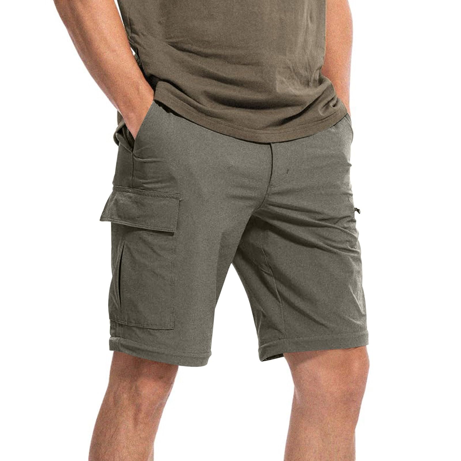 Pantalones de senderismo para hombre con cremallera off, pantalones cortos de montañismo, trekking, pantalones de verano, softshell, elásticos, pantalones cortos para senderismo, bicicleta holgada