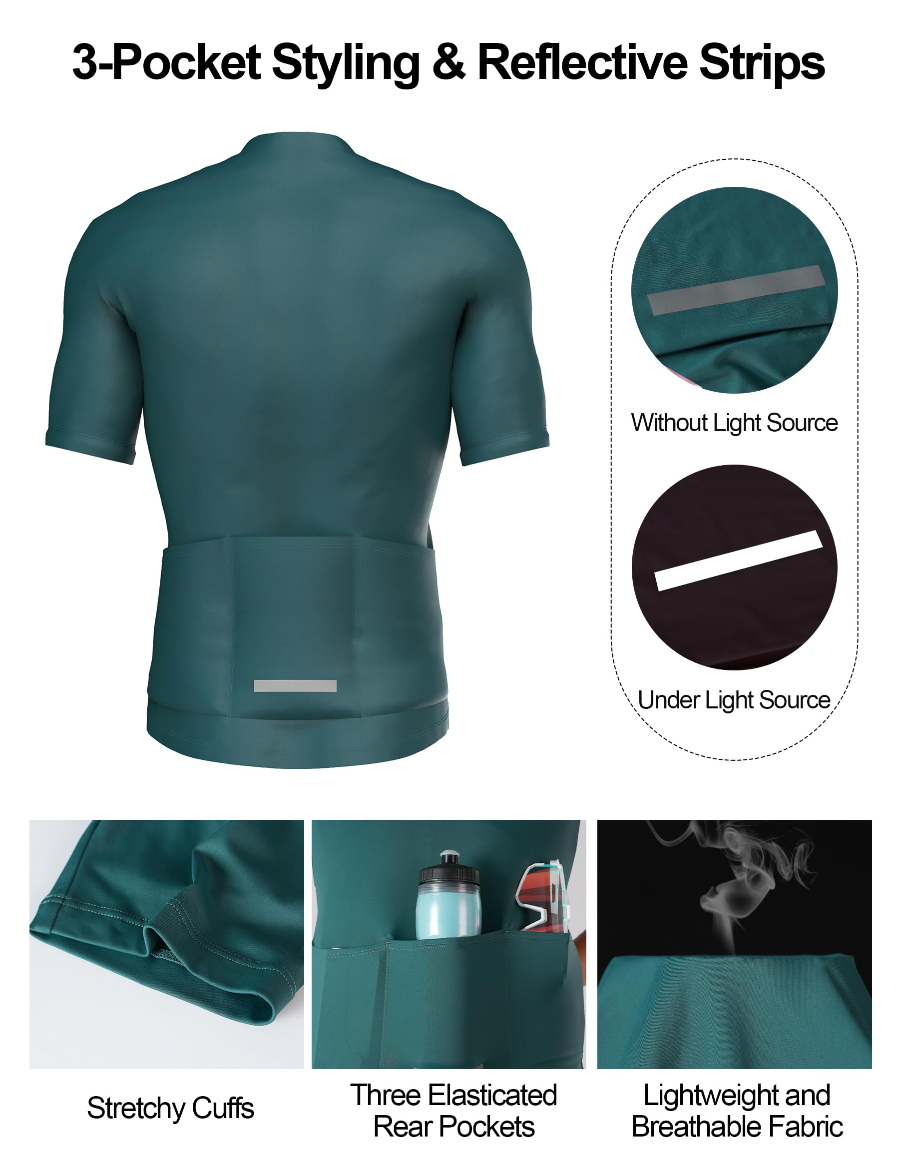 LAMEDA Maglia Ciclismo Uomo Estiva Maglia MTB con Maniche Corte Maglia Bici da Strada Professionale Traspirante Asciugatura Rapida
