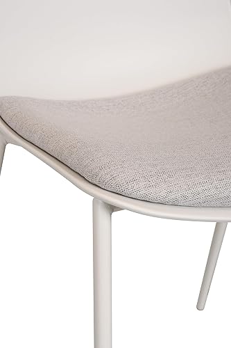 Miniatura 8 de 2xhome Silla moderna de comedor de cocina  Cojín acolchado de tela  Patas de metal y asiento de plástico sin brazos  Oficina Interior Patio Café,