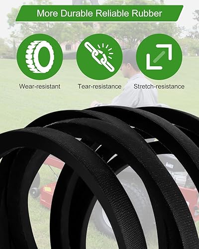 Miniatura 2 de Correa de transmisión de cubierta para cubiertas Exmark Radius E S X Series de 52 pulgadas, correa de tractor en V para cortacésped primario