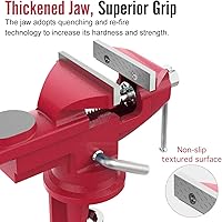 Vista 3 de Housolution Abrazadera Universal de Mesa de 3 Pulgadas, Base Giratoria de 360, Abrazadera de Banco para el Hogar, Abrazadera de Tornillo de Banco