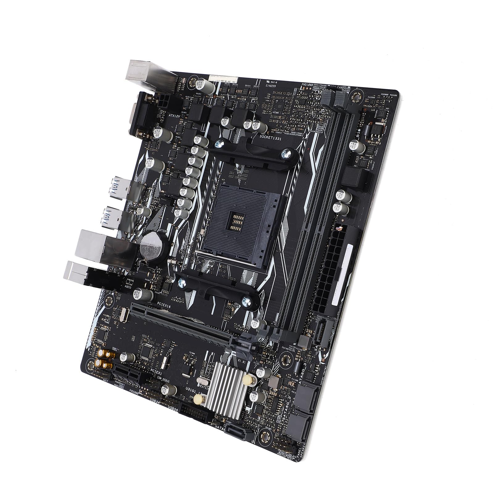 Scheda Madre AM4 per PC A320M-F, Scheda Madre Micro ATX Compatibile con APU Ryzen Athlon, DDR4 32GB 3200MHz Dual Channel 6Gb/s per PC Desktop.