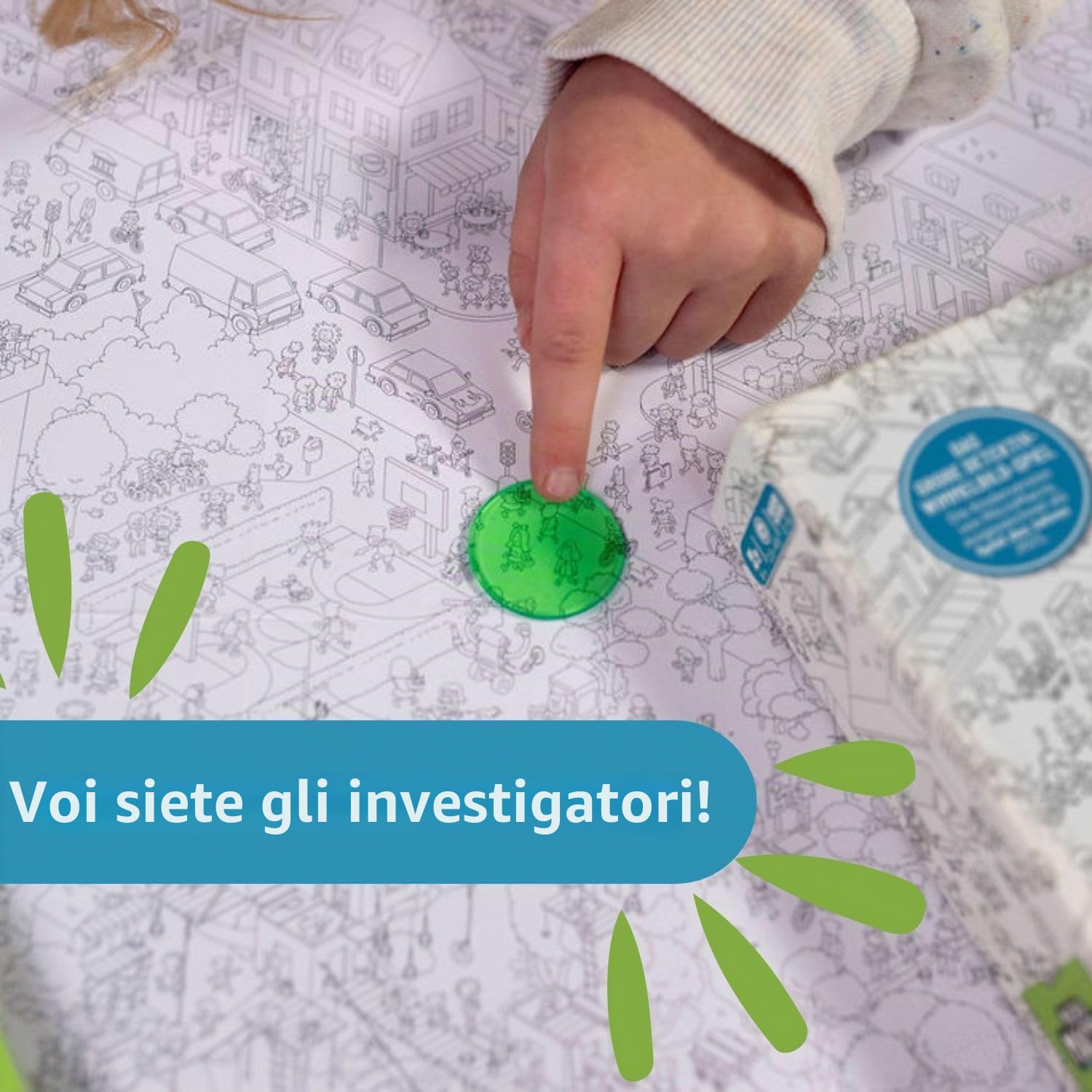 Edizione parco giochi, MicroMacro Kids: il pazzo parco cittadino, gioco di famiglia per giovani detective, emozionante avventura di oggetti nascosti, favorisce il lavoro di squadra e la creatività,