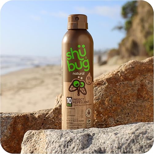 Miniatura 3 de Shubug (2 unidades) Spray repelente de mosquitos natural Protección natural de insectos a base de plantas, sin DEET, fórmula de geraniol con