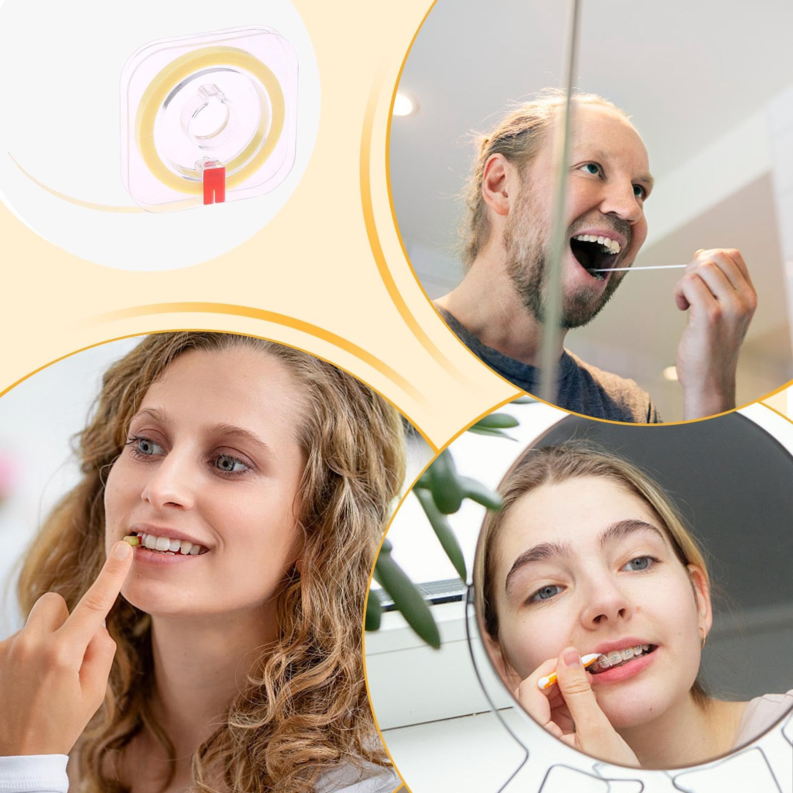 Striscia abrasiva per denti – 6 metri in resina, strumento di rettifica interdentale, pezzo di lima, componente abrasivo profondo, accessorio per la manutenzione professionale dell'igiene e la pulizia