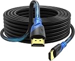 4K HDMI câble 50 FT (HDMI 2.0,18Gbps) Ultra Connecteurs plaqués or haute vitesse, retour audio Ethernet, vidéo 4K, Complet HD 1080p 3D Arc Compatible avec UHD TV Surveillez la Xbox de l'ordinateur portable PS4/PS5 ect