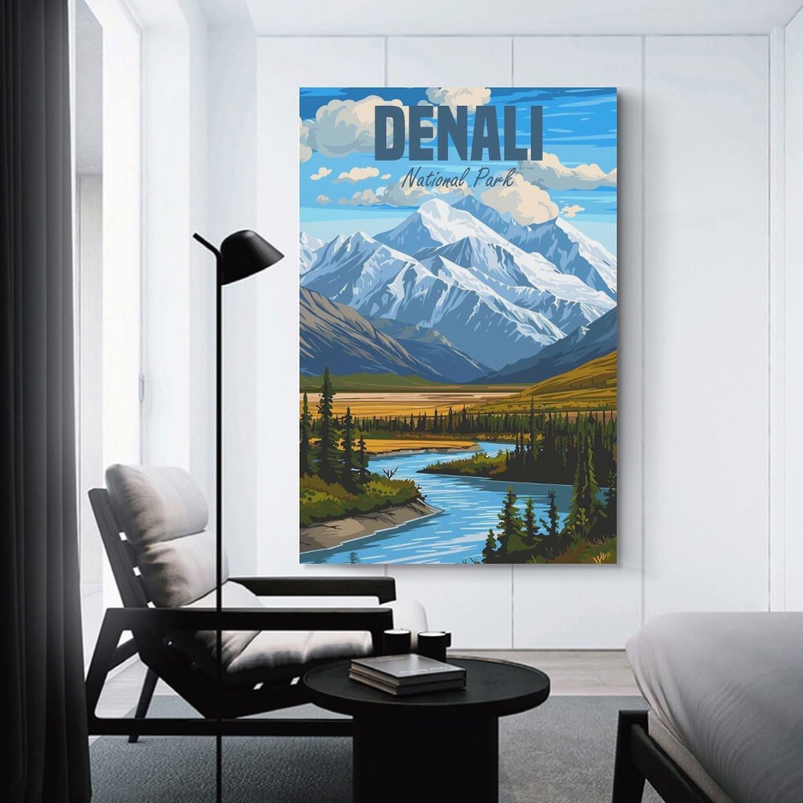 Junmoney Denali National Park Wall Art Print, 24x36inch(60x90cm), for Workspace Walls, Study Corners Or Bedrooms, A Smart Decor Choice for Study Walls