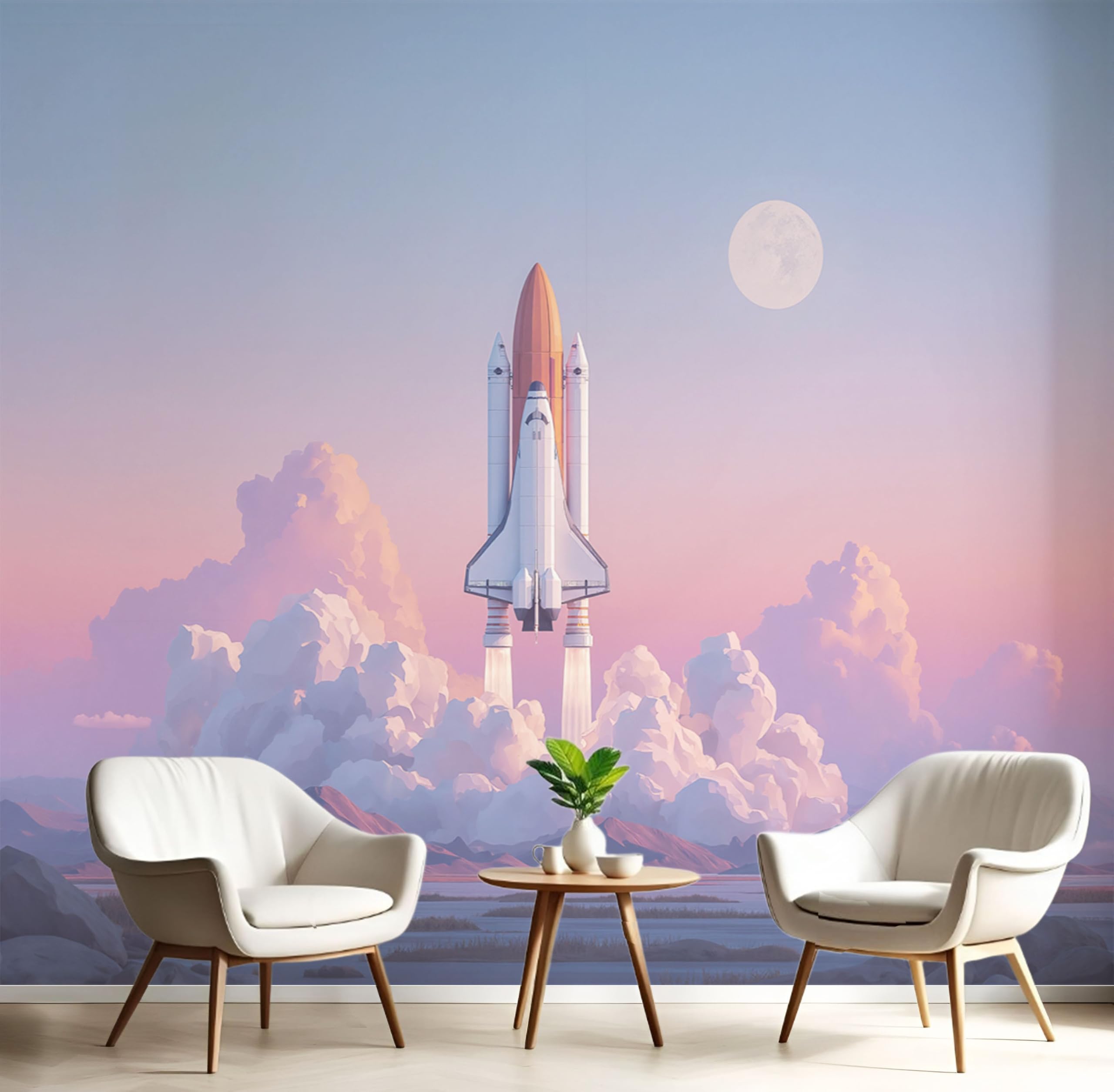 Papier peint panoramique 200x140cm tapisserie murale rose violet décor 3D soie wallpaper salon