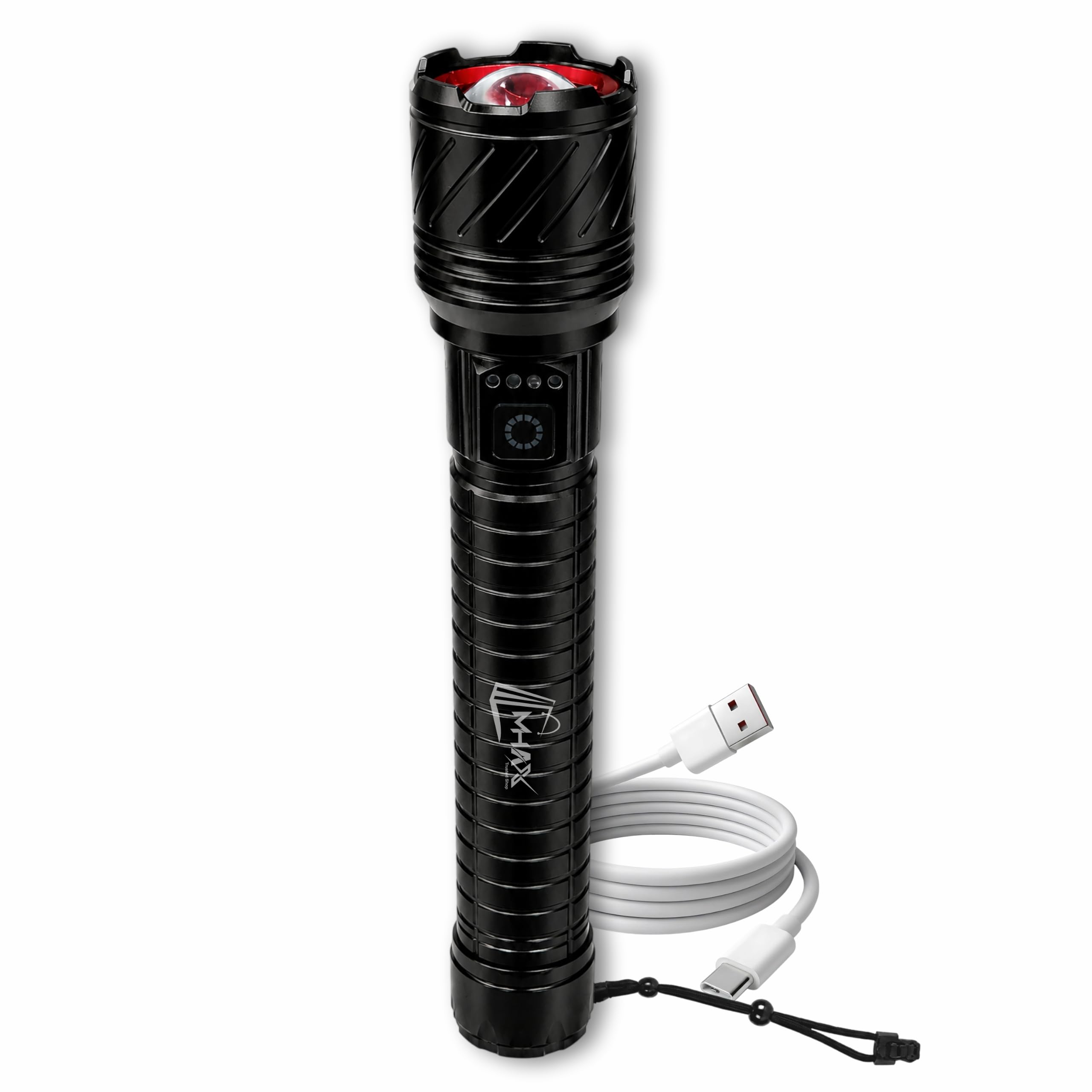 MHAX Multipurpose Rechargeable Flashlight Torch High Brightness LED Searchlight with 4 Light Modes for Home & Outdoor-image-27