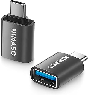 NIMASO USB3.2(Gen2)10Gbps Type C 変換アダプター 2個セット (USB A メス to Type -C オス) 10Gbps 高速転送 QC3.0 急速充電 Windows 10 / Mac OS/MacBook Air/iPad Pro その他 USB-C 端末用 DAD25F1760