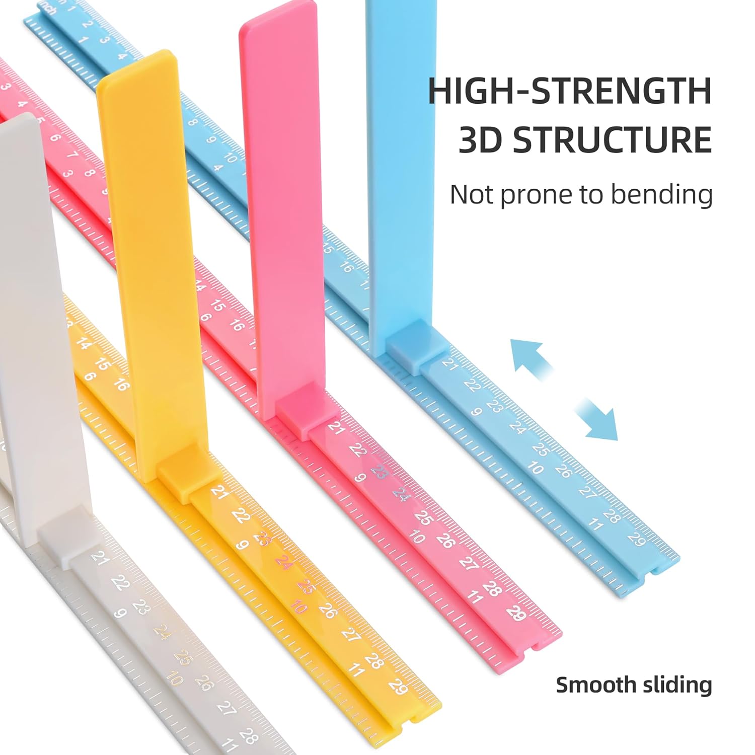 Growth Chart, Baby Height Chart,Spliced Height Ruler, Kids Height Measurement for Wall Sticker, Sliding Measuring Ruler for Nursery School Clinic with High Precision,79 inch (White)