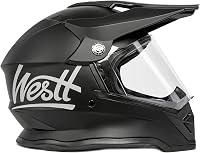 Westt Cross Motocross Bukósisak - Férfi és Női Motorosoknak, Levehető Párnázattal, Ködmentes Plexivel, ECE-DOT Tanúsítvánnyal, Fekete, XL (6 2