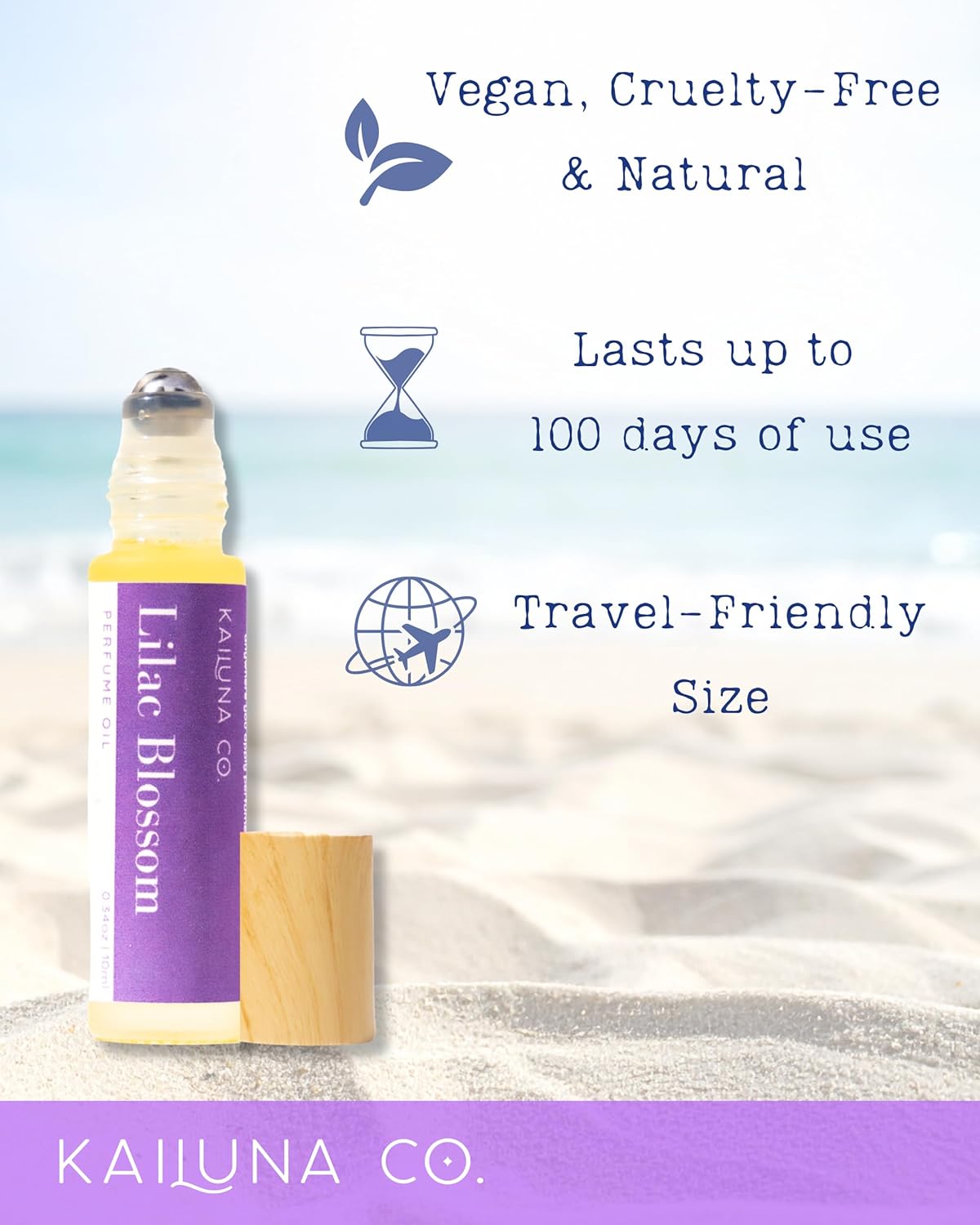 Lilac Blossom Delicious Pure Essential and Fragrance Oil Perfume Roll On with Organic Jojoba Oil, Alcohol Free, Small-Batch, Made in California, 0.34 Fl Oz - Image 3