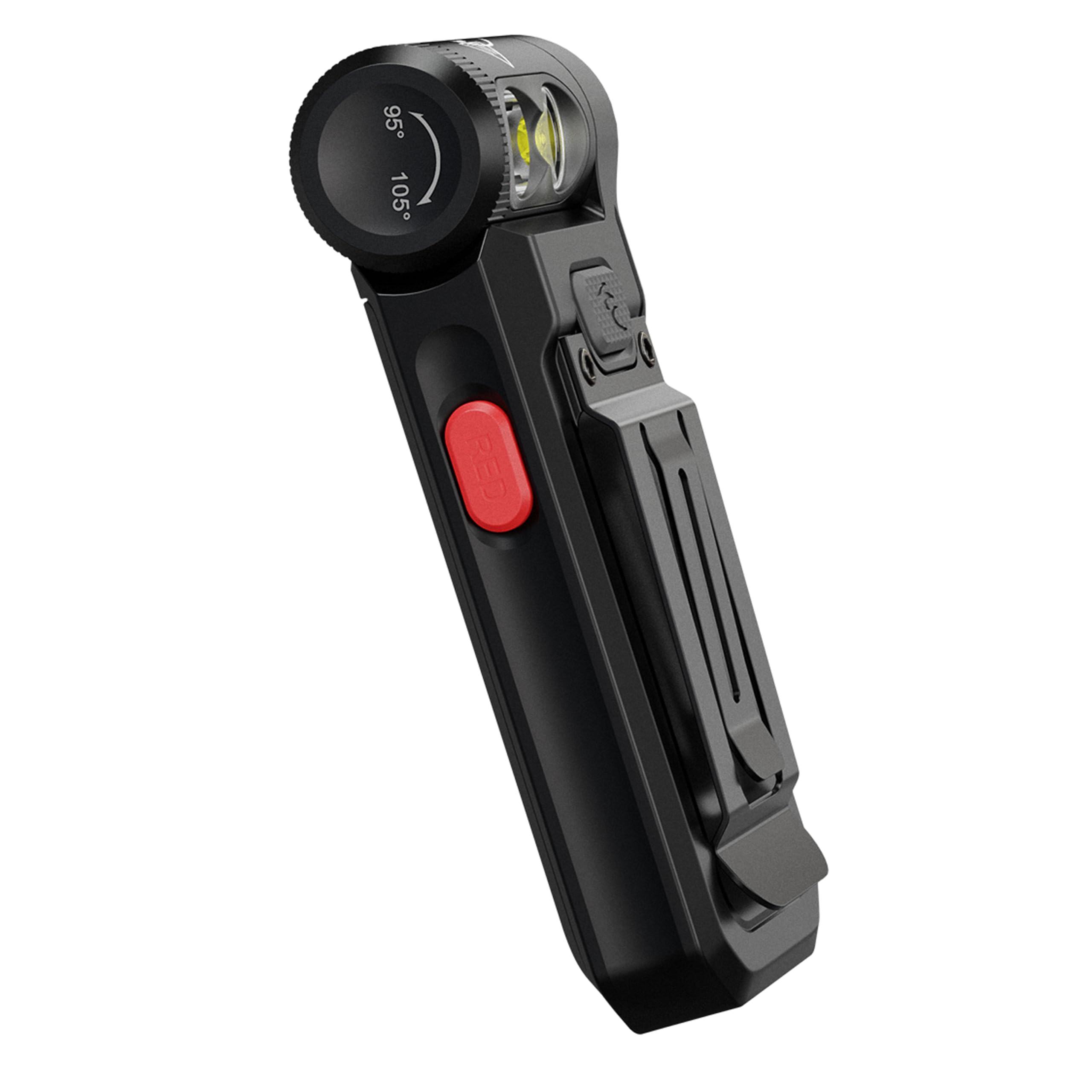 Fenix SW05R-Corpo rosso, verde | LED bianchi e rossi | Torcia ricaricabile per ispezione e sicurezza | 150 lumen | 39 m | 49 ore max | 3 livelli di luce bianca | Luce rossa da 10 lumen | Testa rotante