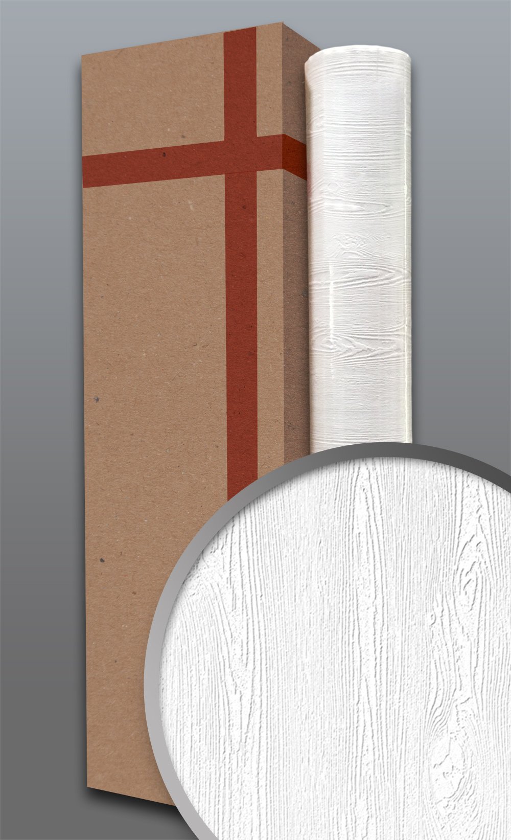Papier peint intissé EDEM 83005BR60 aspect bois mat blanc 4 rouleaux