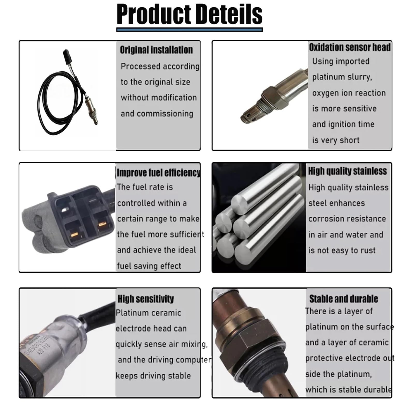 Sonda Lambda 21176-0892, sensor de oxígeno O2, compatible con motocicletas Kawasaki Z400 ER400D ER400 2019 2020 2021 2022 211760892 Sensor de óxidos de nitrógeno