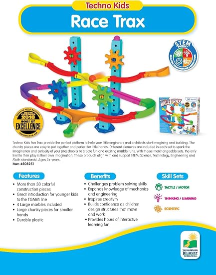 Amazon.com: The Learning Journey Techno Kids STEM Construction Set 