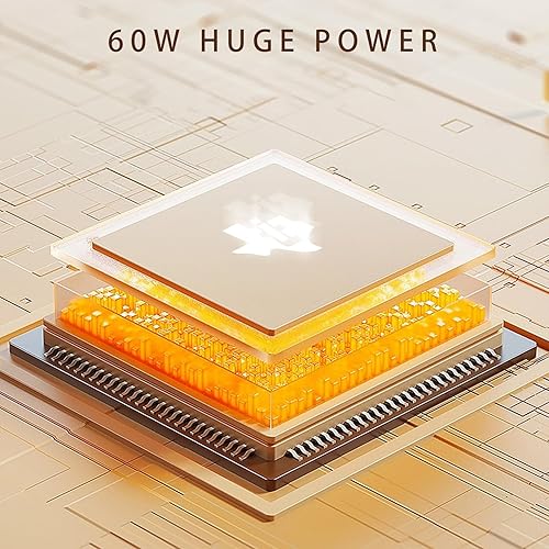 Miniatura 7 de HOMAY BS3 - Altavoz activo Bluetooth para estantería, altavoces de audio para el hogar de 60 W con woofer de 3 pulgadas, altavoz de monitor de