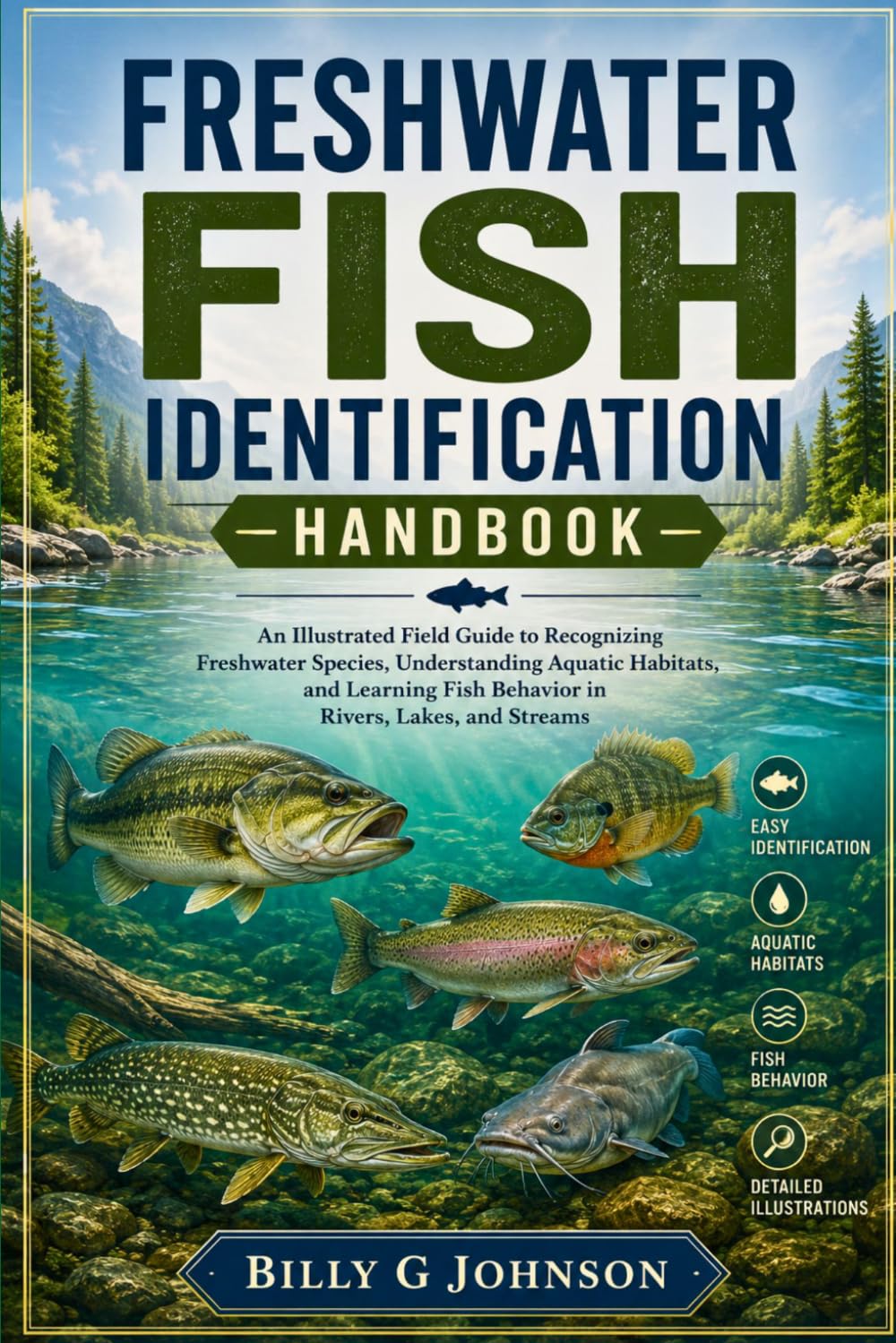 Freshwater Fish Identification Handbook: An Illustrated Field Guide to Recognizing Freshwater Species, Understanding Aquatic Habitats, and Learning Fish Behavior in Rivers, Lakes, and Streams