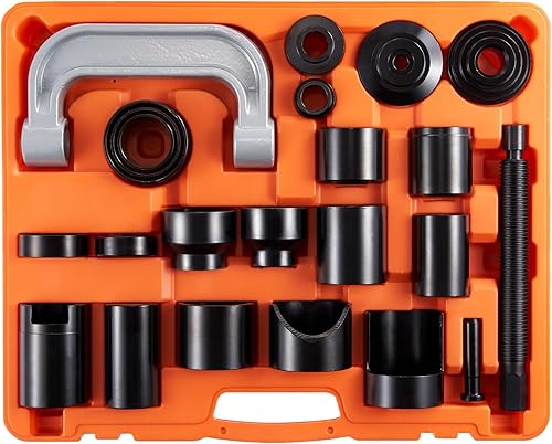 VEVOR Kit de prensa de rótula, 23 piezas, kit de herramientas, herramientas de extracción e instalación de juntas esféricas de prensa C, para la