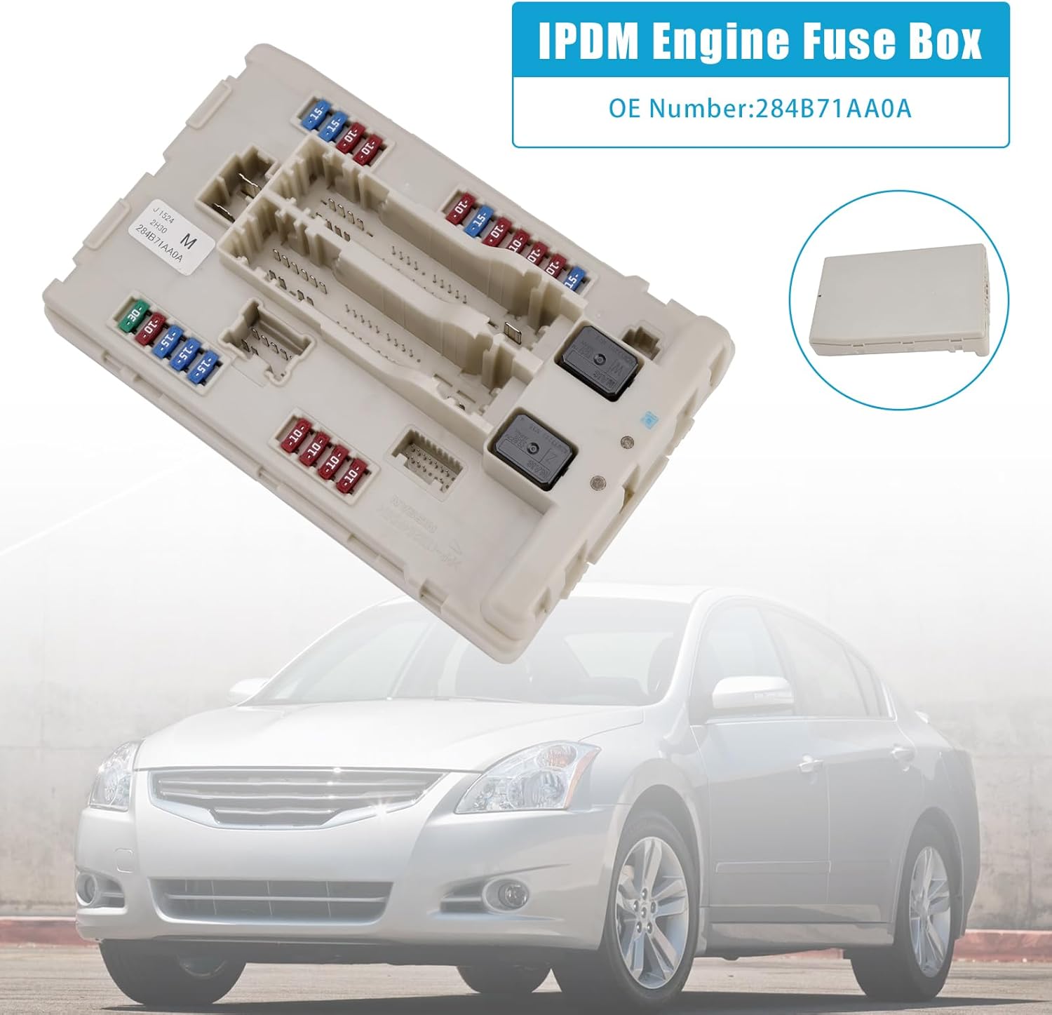 IPDM Engine Fuse Box 284B71AA0A, 284B71AA1A for Nissan Maxima 2.5L 3.5L 2009-2014, Altima 2.5L 3.5L 2007-2011