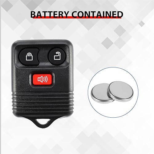 Miniatura 4 de 2 Packs 3 Button Replacement Keyless Entry Remote Key Fob Compatible with Ford F150 F250 F350 Escape Expedition Explorer Ranger Mazda Mercury