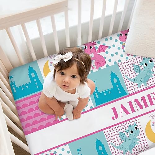 Miniatura 8 de Juego de ropa de cama personalizado para cuna de bebé para bebés, juego de ropa de cama personalizado para cuna con nombre, ropa de cama de cuna de