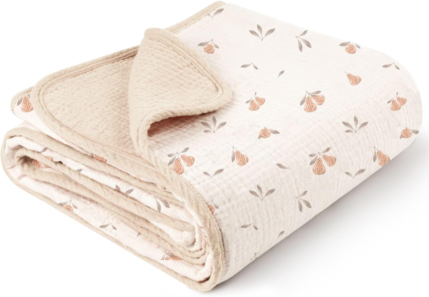 Konssy Muslin Baby Blankets for Girls, 100 Cotton Crib