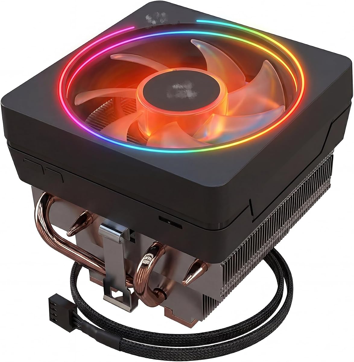 Wraith Prism CPU Cooler with RGB LED Ryzen 7 Fan Copper Core Heatsink Compatible with AMD AM4/AM5 CPUs Socket Ryzen 7 1700X/1800X/5700X/5800X/6700X/7700X/7800X/8700X/8800X/9700X Cooler