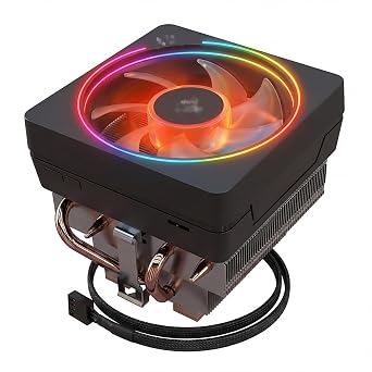 Wraith Prism CPU Cooler with RGB LED Ryzen 7 Fan Copper Core Heatsink Compatible with AMD AM4/AM5 CPUs Socket Ryzen 7 1700X/1800X/5700X/5800X/6700X/7700X/7800X/8700X/8800X/9700X Cooler