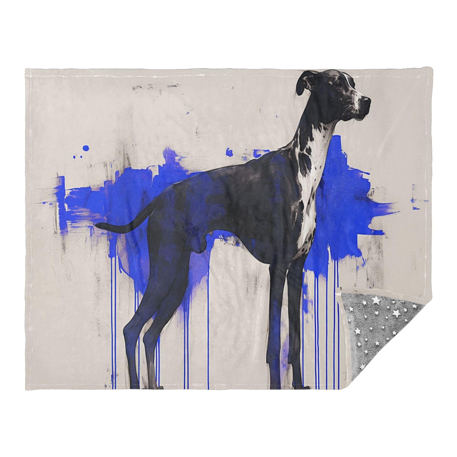 Jeté de canapé bleu rétro plaid doux salon couverture légère 140x178