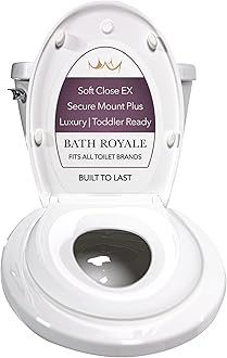 Potty Training Seat - Soft Close, Kingsport BR721-00, Elongated White, Adult & Child Combo