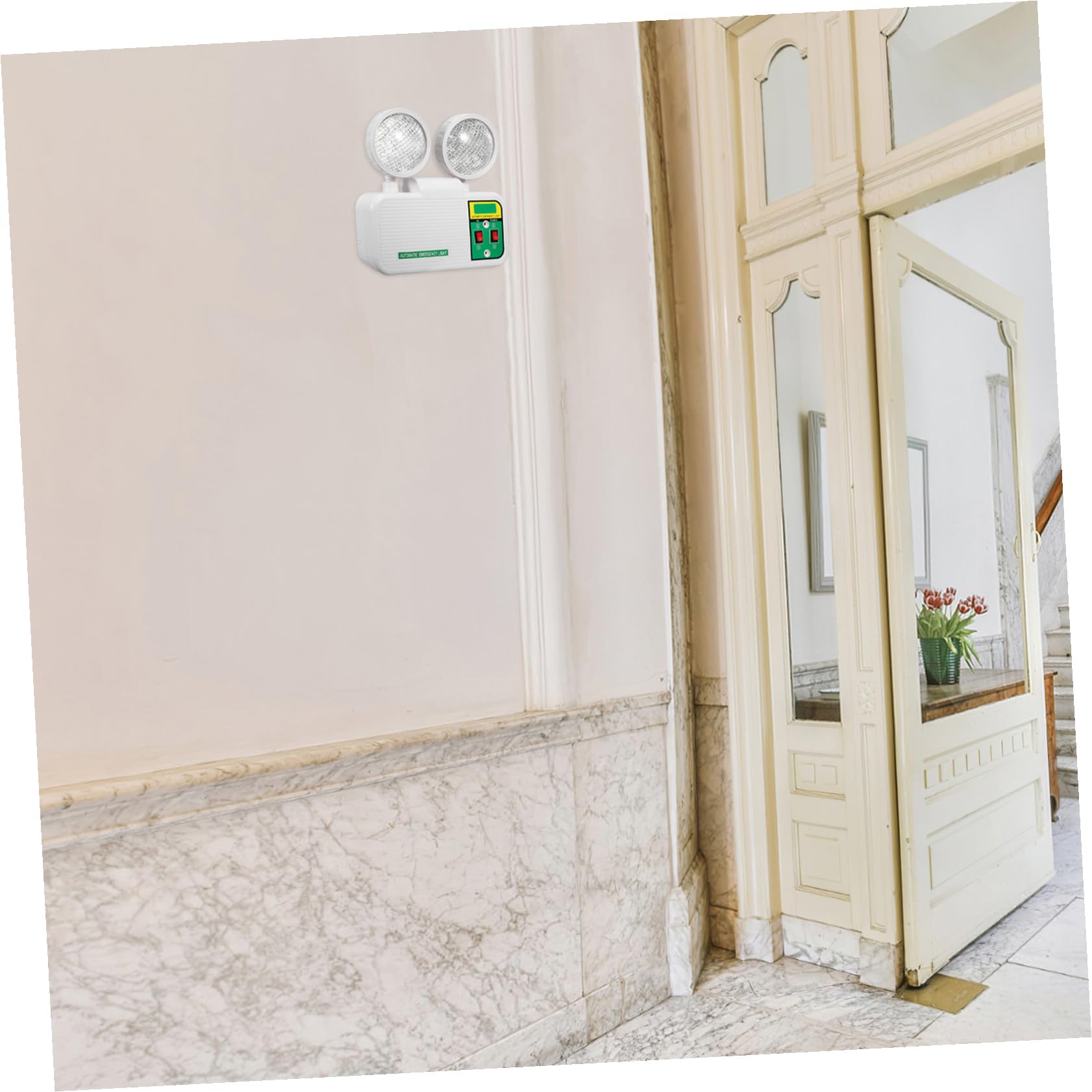 LIFKOME Lampada di Emergenza Doppia Testa LED Bianca da Parete | Illuminazione di Emergenza Antincendio, Testine Orientabili, Plastico, Corridoi e Hall, Cinema e Hotel