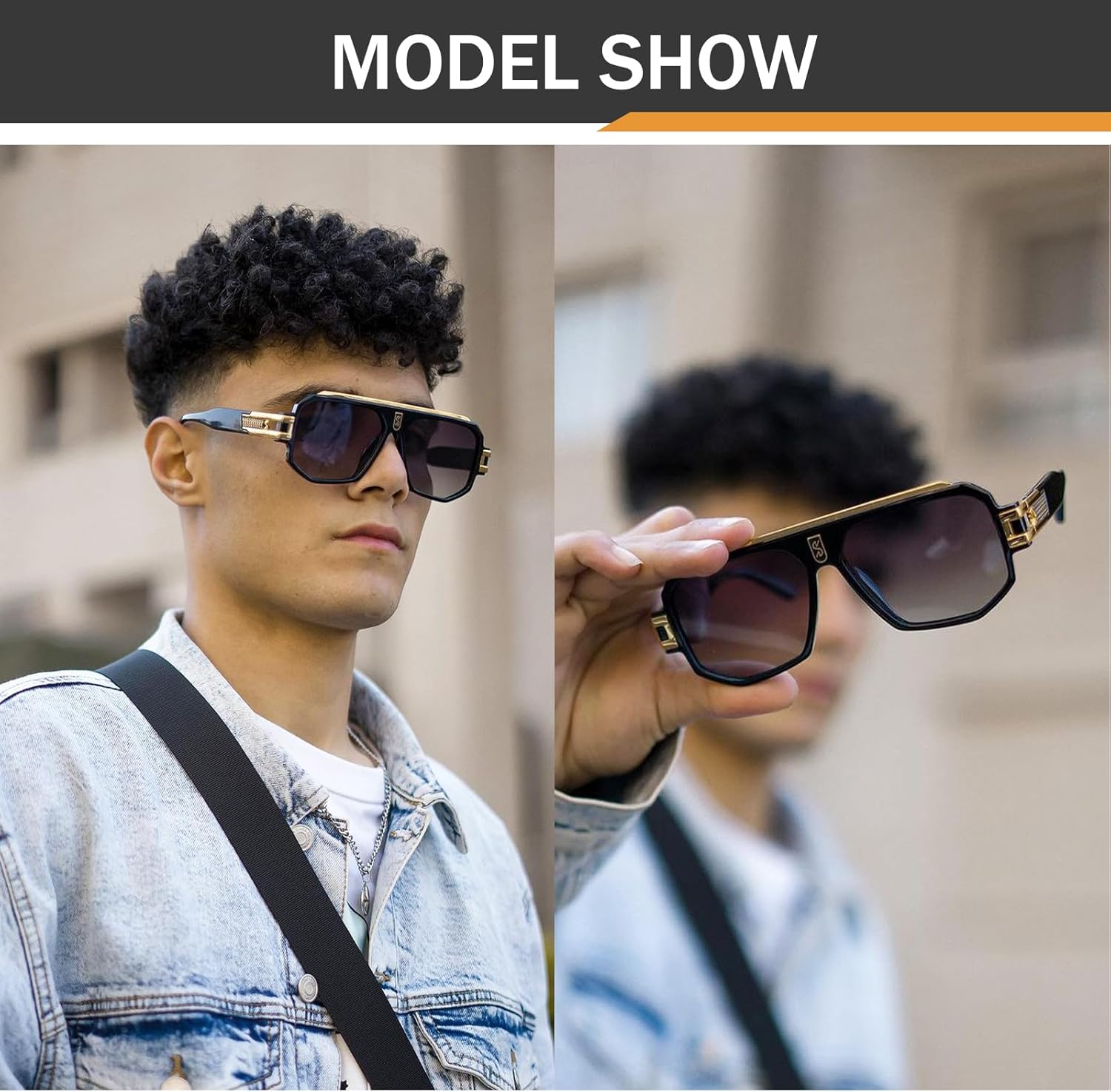 Retro Polarized Pilot Sunglasses Men Women Vintage Square Metal Designer Style 80s Shades Eyewear - Image 3