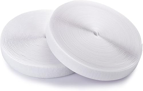 Cinta de velcro para coser de 1 pulgada x 37 pies, no adhesiva, tiras de nailon resistentes, cinta entrelazada no adhesiva, adecuada para el hogar,
