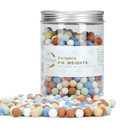 Pie Weights For Baking 8/9/10" Pies, 1.54 LB Blind Bake Pie Crust/Tart/Quich Baking Beans Beads, Homemade Pie Kitchen Must Have, Colorful Ceramic Pie Weights for Home/Kitchen Decor