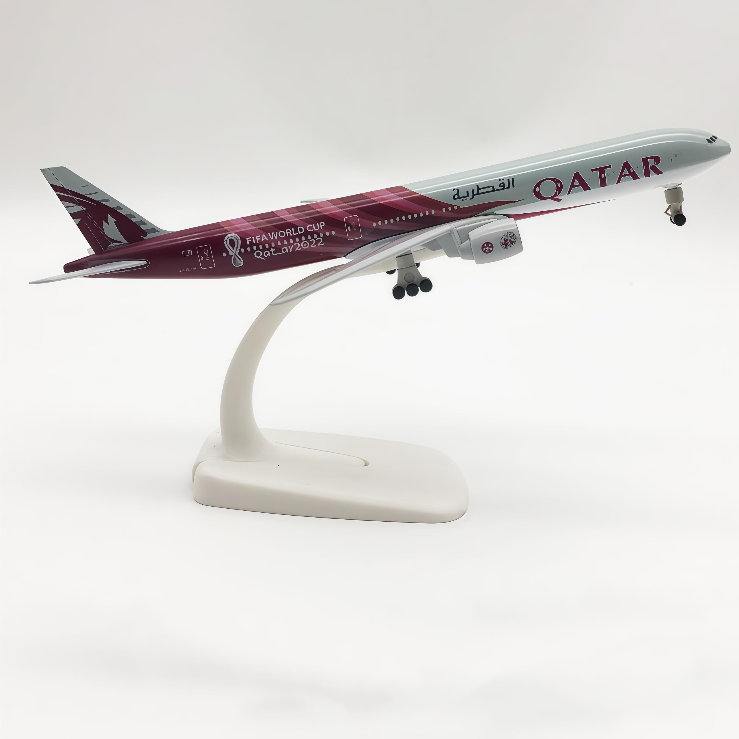 Lgsrsnxhtx B777 Model Plane 1/300 Diecast Metal Airplane Model With Stand Qatar B777 Plane Model For Adult Aviation Gifts,Desktop Display Airplane Ornament