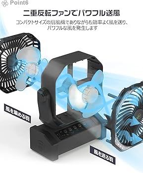 Amazon | 【自動首振り＆20000mAh】 扇風機 キャンプ アウトドア