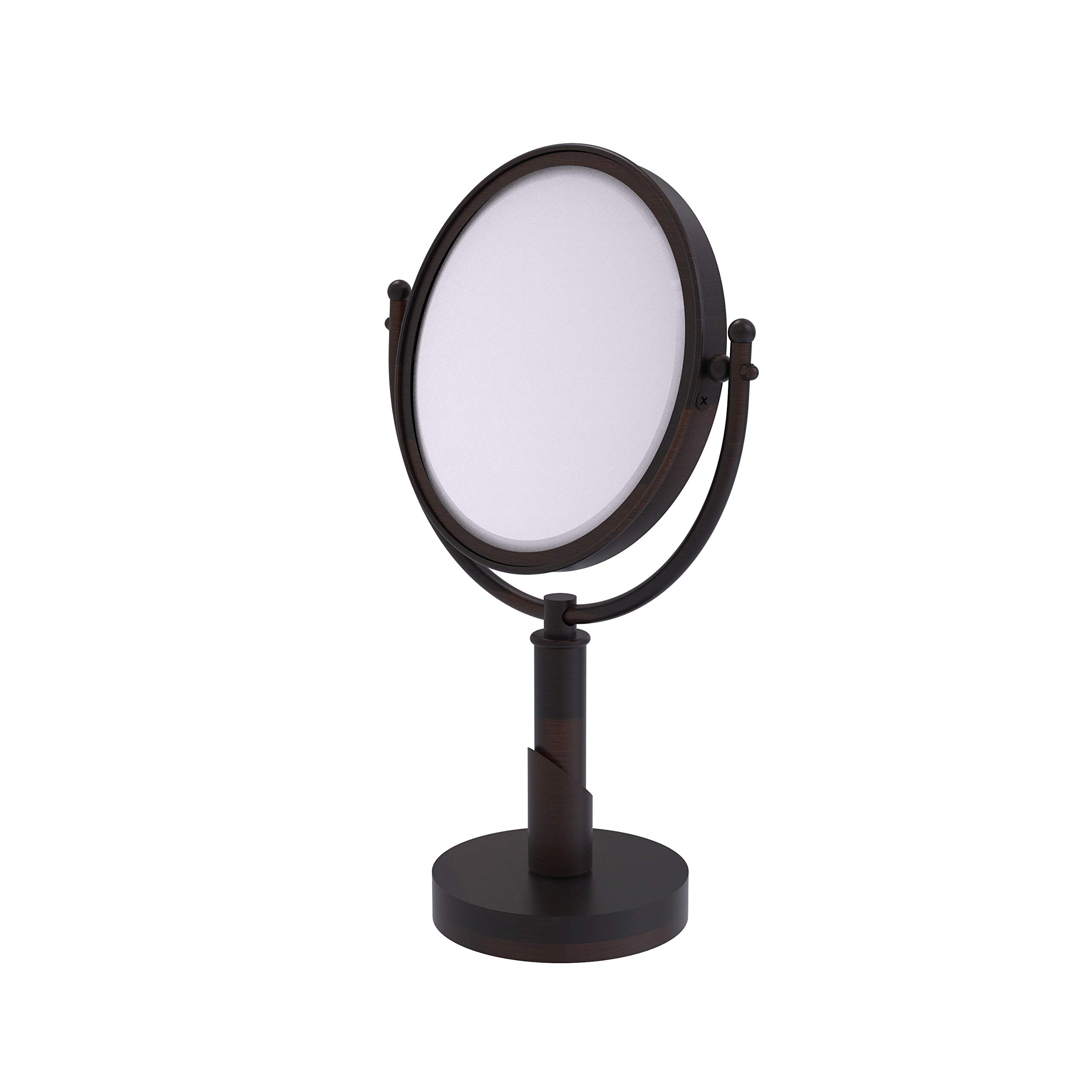 Allied Brass SH-4/4X Soho Collection 8 Inch Vanity Top 4X Magnification Make-Up Mirror, Venetian Bronze
