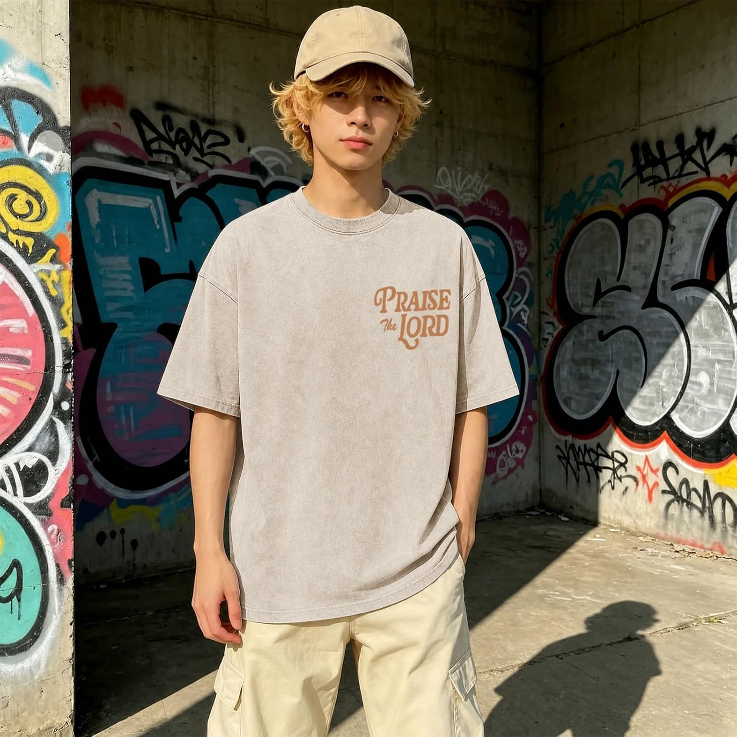 Christian Shirts for Boys Kids Jesus Faith Shirt Praise The Lord Religious God T Shirt Graphic Tees Acid Wash Tshirt
