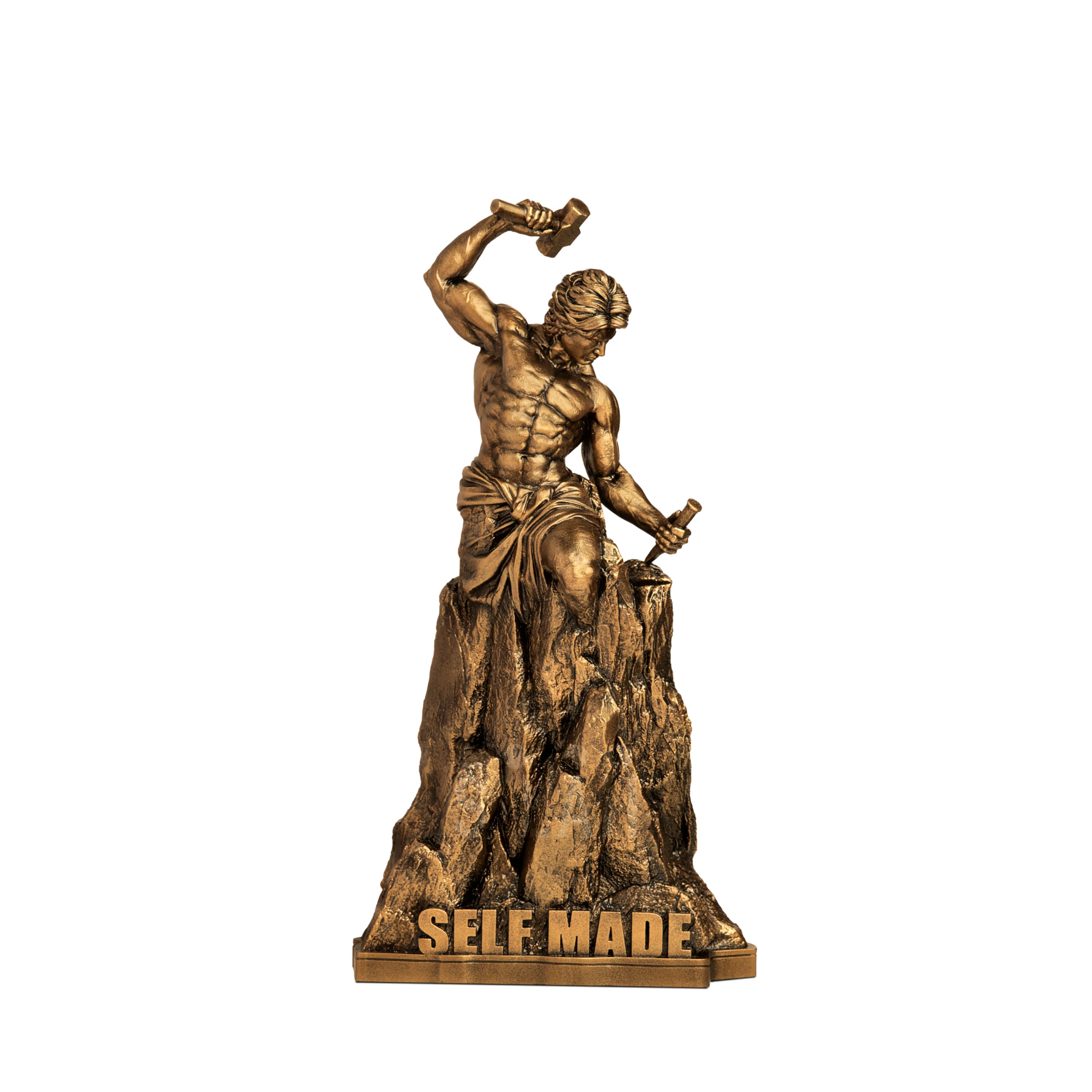 SILAII Self-Made Man Sculpture – Inspirational Man Statue | 12 Inch Height | Antique Bronze Finish | Success & Motivation Decorative Showpiece for Home & Office Desk-image-24