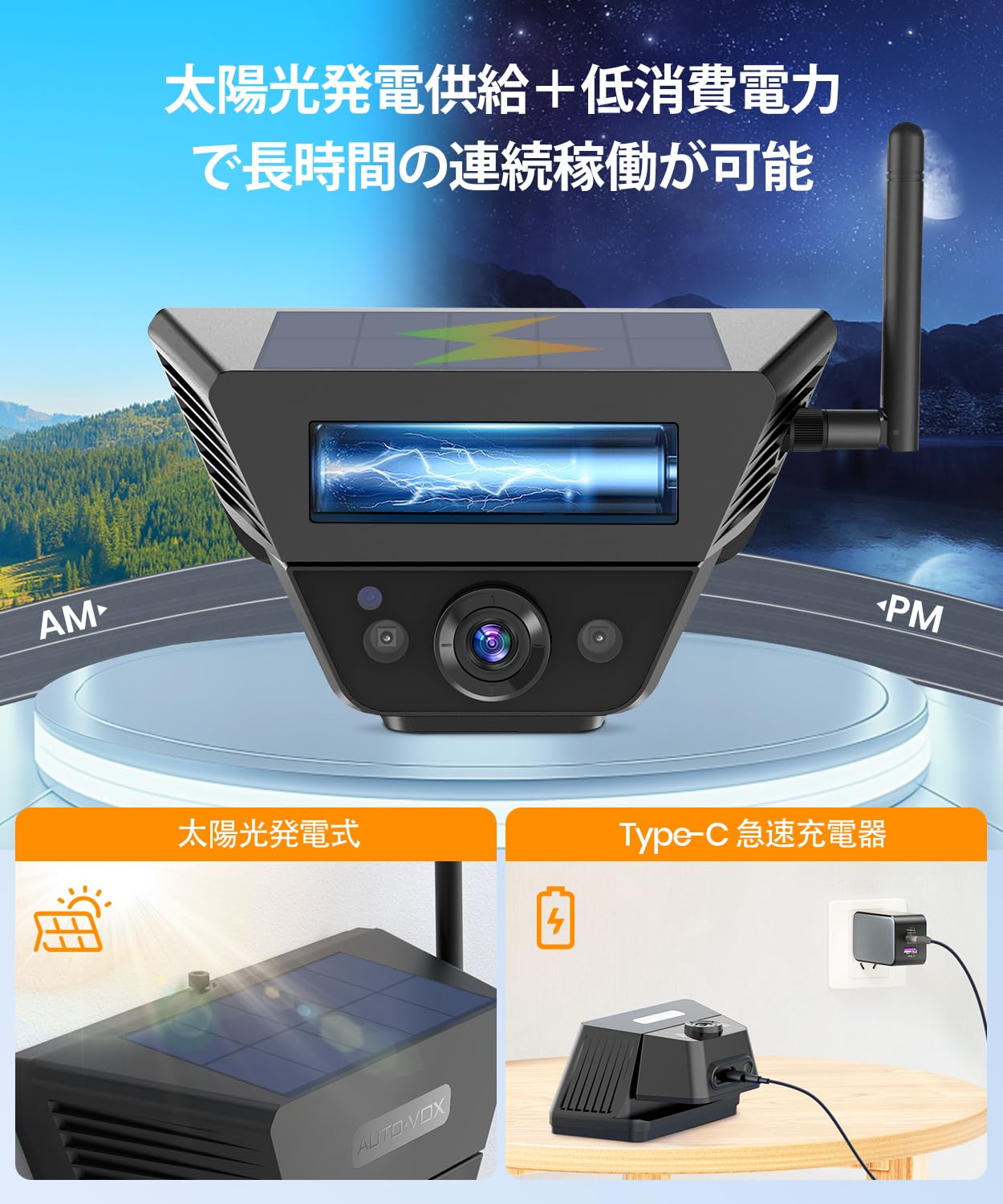 AUTO-VOX Solar5 ワイヤレス バックカメラモニターセット Amazon.co.jp: AUTO-VOX Solar5 Pro 新開発 ソーラー 太陽光発電 強力