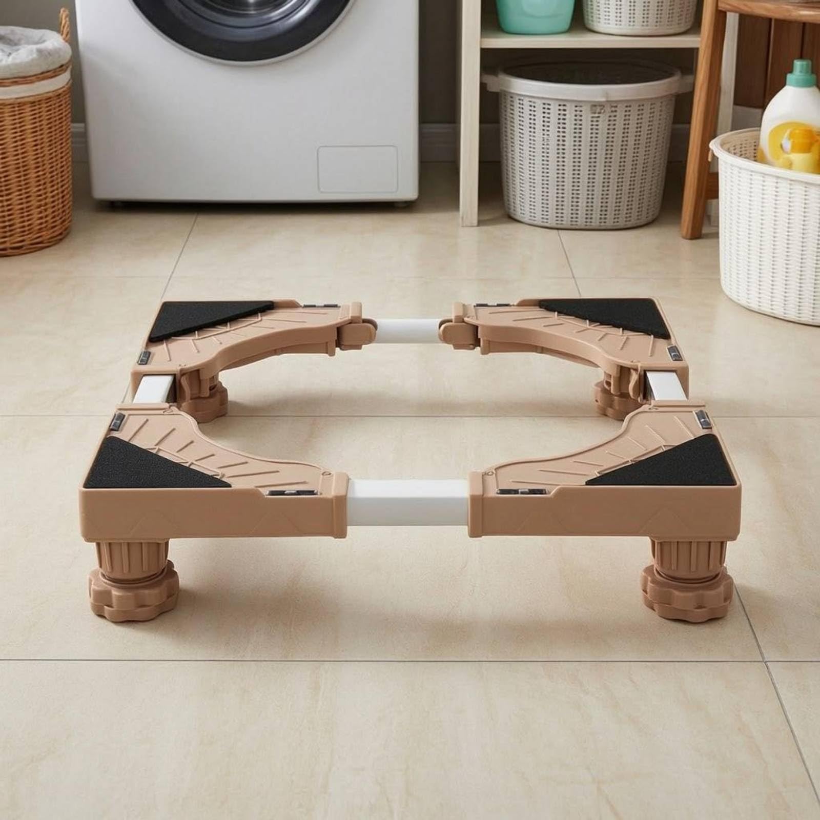Base Ajustable para Lavadora Soporte Pedestal Elevador con Patas Antideslizantes y Capacidad de Carga Robusta para Mayor Estabilidad y Menos , Altura Total 29-32cm