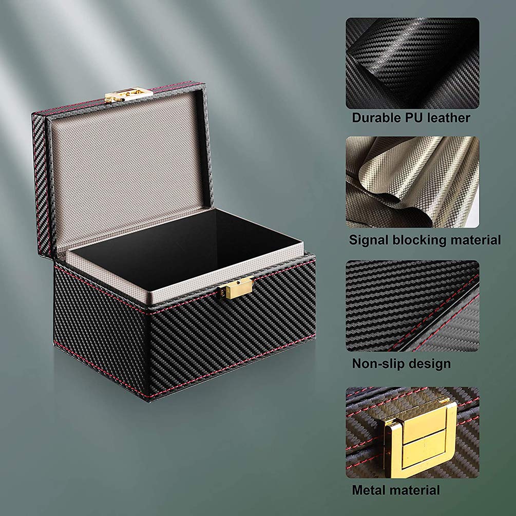 Boîte De Sécurité Clef De Voiture Sans Clef, Cofet Cage De Faraday Protection Clé Sans Contact Keyless Go Boite Antivol En Pu Bloque Signal Rfid Et Nfc De Porte Cles Fob Zhuoxuan