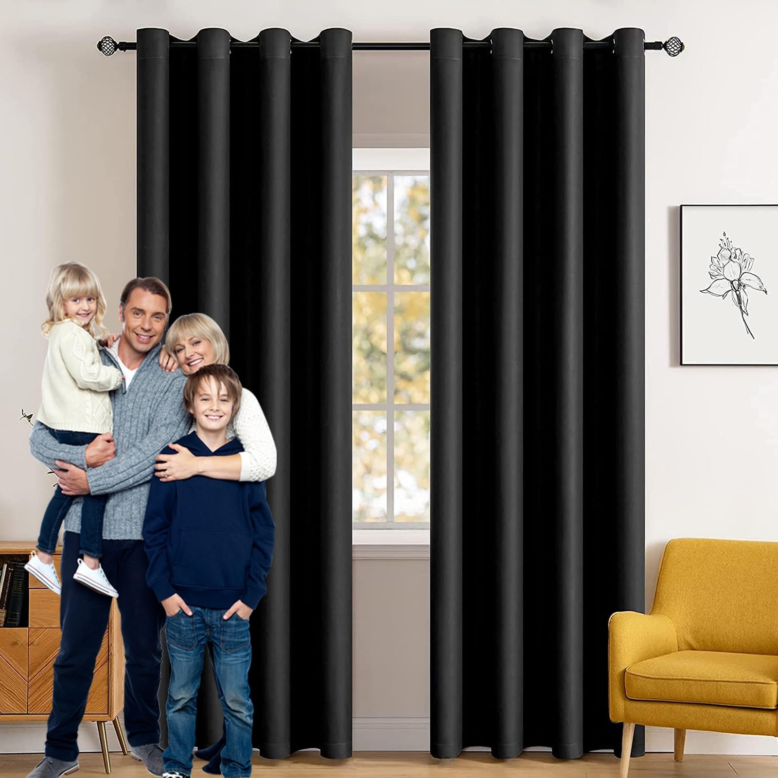 防音カーテン Amazon｜カーテン 完全遮光 2枚セット 105 x 50 cm 防音 断熱 保温