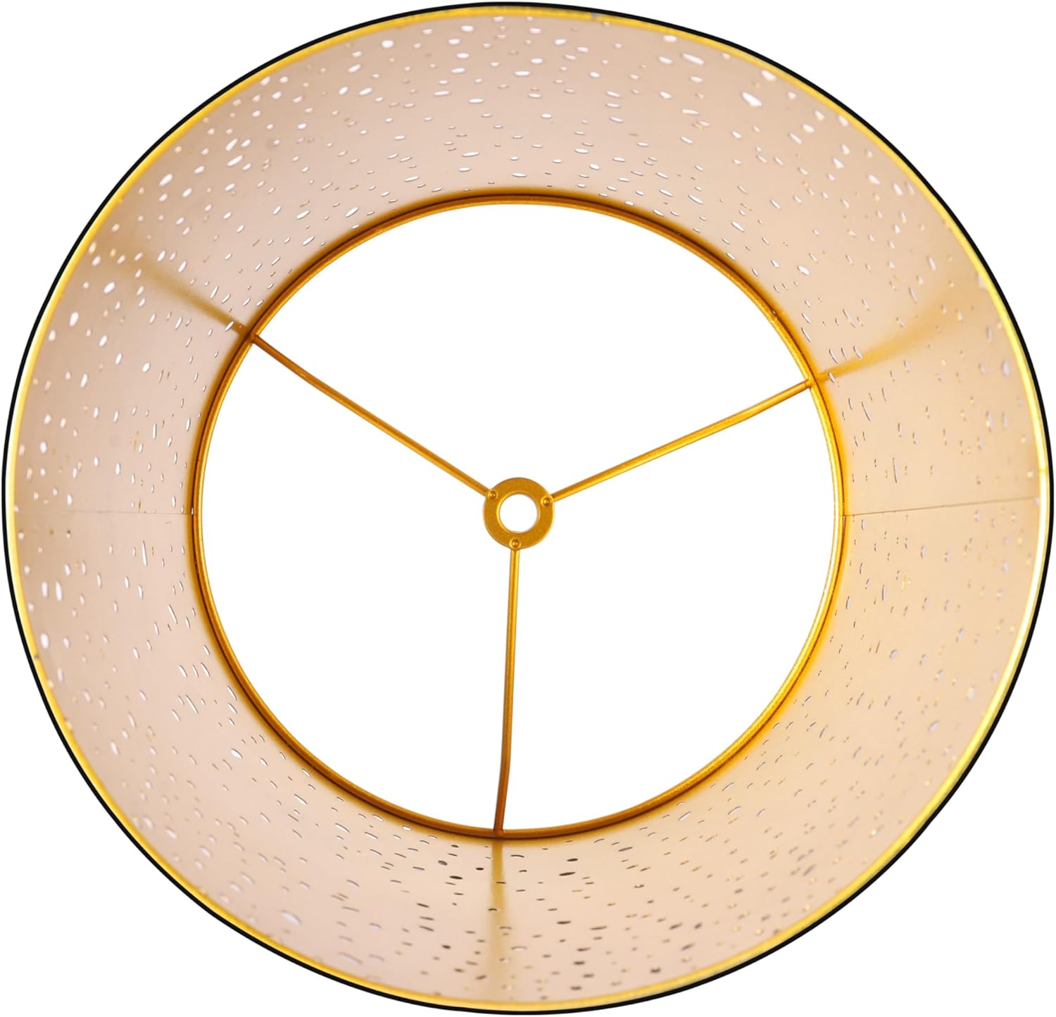 Metal LampShade 7.9x9.8x7.9 inch Set of 2, Replacement Barrel Lamp Shade for Table Lamp, with pattern Sparkle Stars